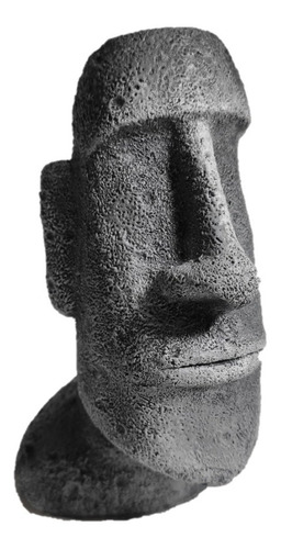 Meme Cara De Pedra Moai 14 Cm Escultura Decorativa Resina